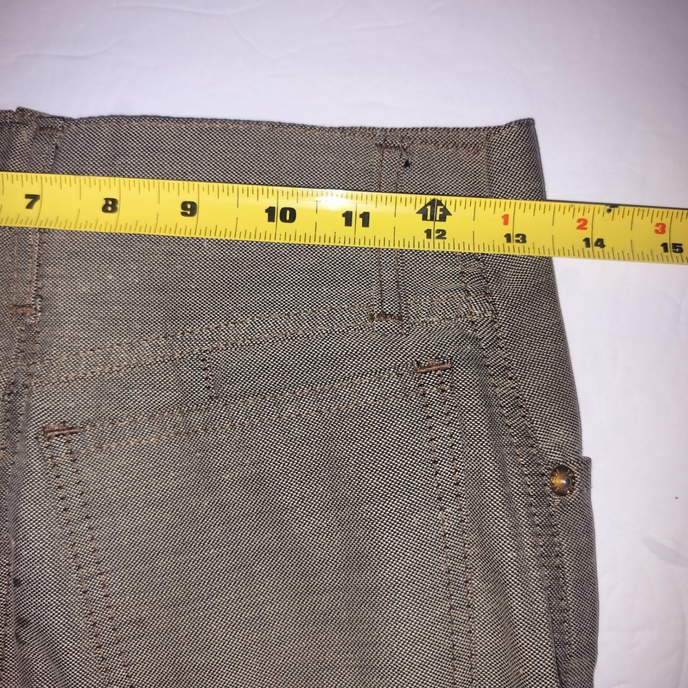 Fendi Jeans Vintage Logo Tape Denim Mini Skirt Taupe Gray Made in Italy 26 - Picture 5 of 8